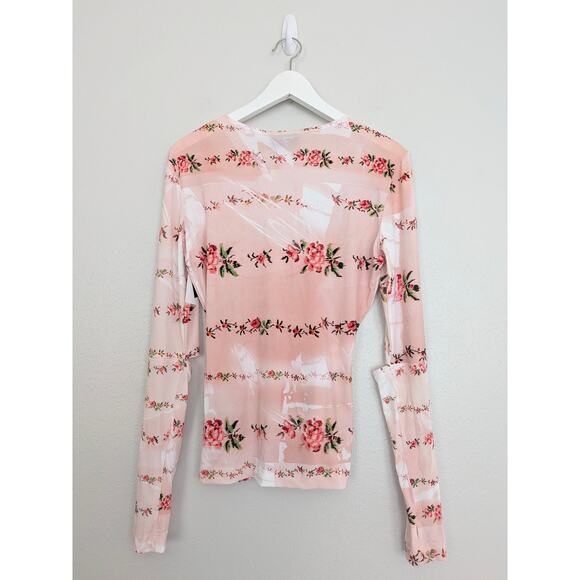 NWT Preen by Thornton Bregazzi Misha Top Pink Blouse Size XL Stretch Crepe $498 - Picture 3 of 10